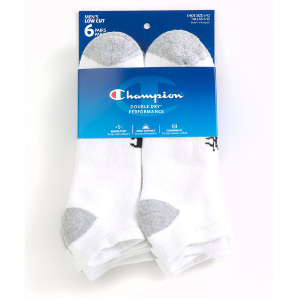 CHAMPION Men's Low Cut Socks, 6-Pack - Bob’s Stores