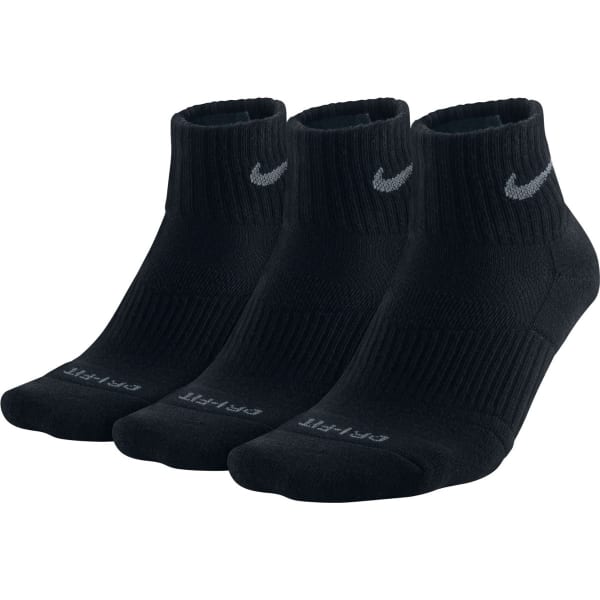 NIKE Men's Dri Fit Quarter Socks, 3 Pairs - Bob’s Stores