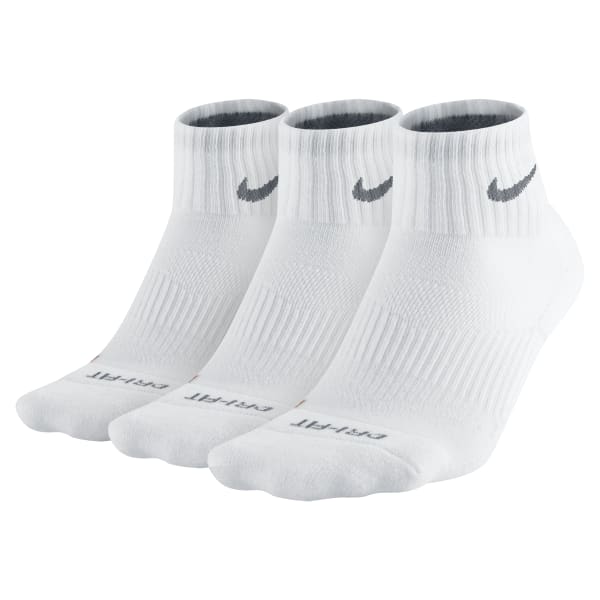 NIKE Men's Dri Fit Quarter Socks, 3 Pairs