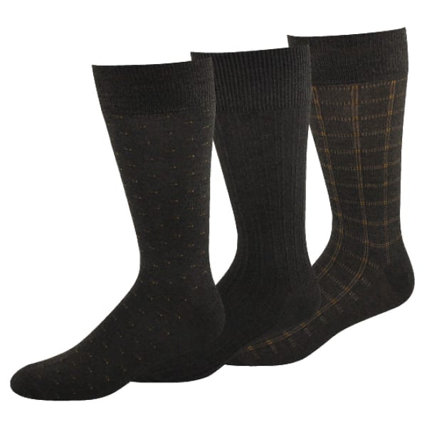 DOCKERS Men's Fancy Crew Socks, 3-Pack