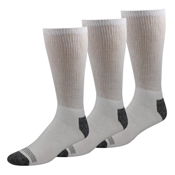 DOCKERS Men's Non-Binding Crew Socks, 3-Pack