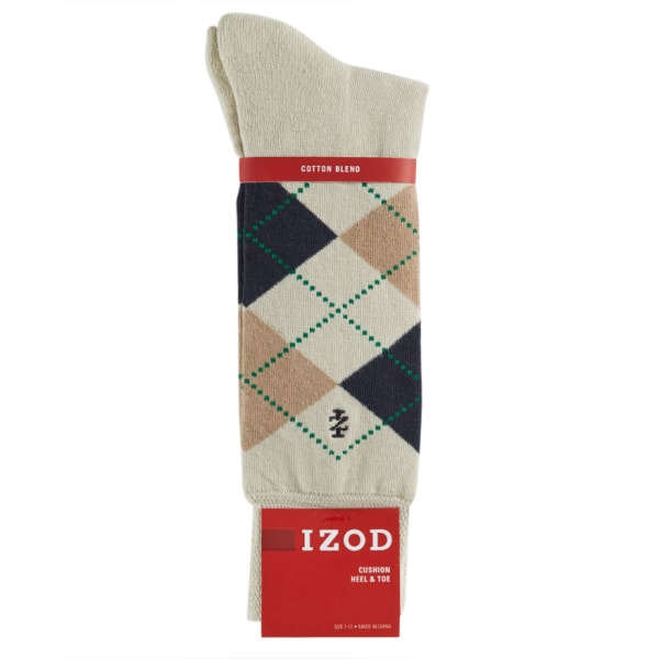 IZOD Men's Argyle Crew Socks