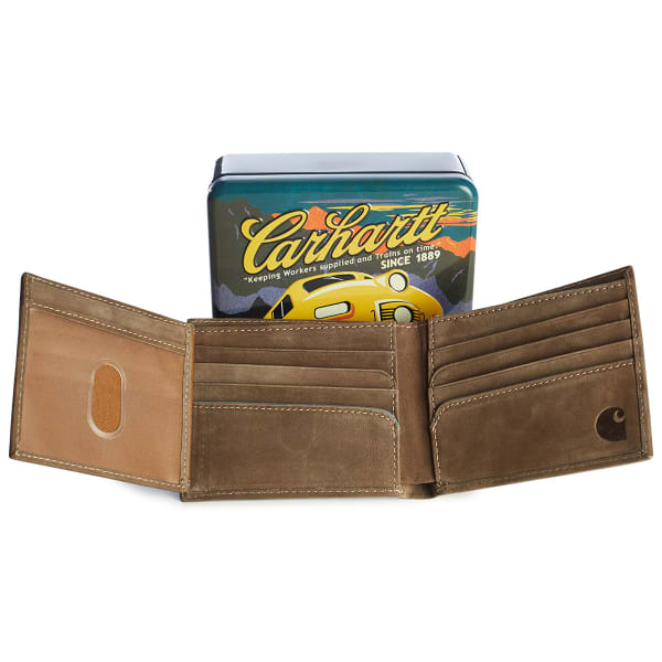 CARHARTT Two-Tone Billfold with Wing Wallet and Collectible Tin