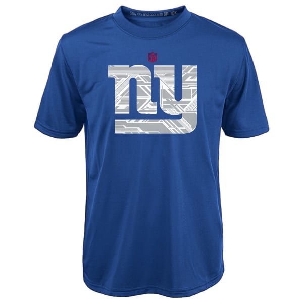 NEW YORK GIANTS Boys' Power Grid Dri-Tek Short-Sleeve Tee