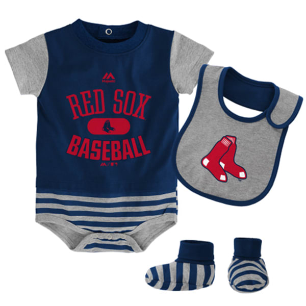 BOSTON RED SOX Bodysuit, Bootie, and Bib Set