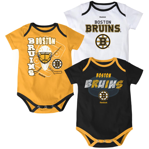 BOSTON BRUINS Infant Boys' Three Point Spread Bodysuit Set, 3 Pieces