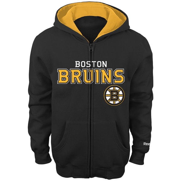 REEBOK Boys' Boston Bruins Stated Full-Zip Hoodie