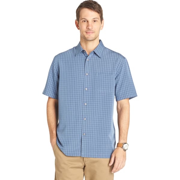 VAN HEUSEN Men's Short-Sleeve Rayon Poly Button-Down