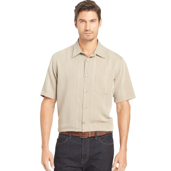 VAN HEUSEN Men's Texture Woven Short-Sleeve Shirt