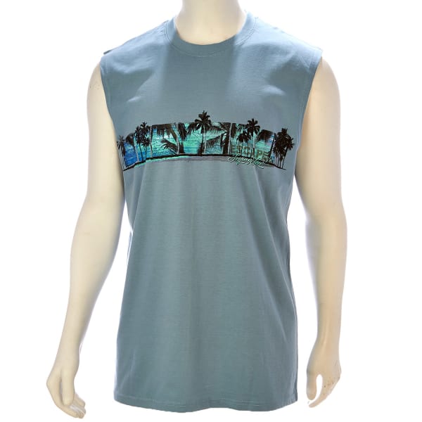 NEWPORT BLUE Men's Laying Low Photo Palm Muscle Tee