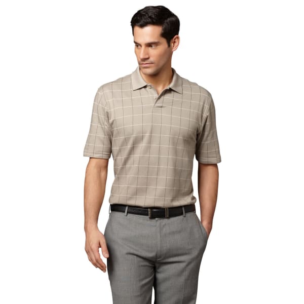 VAN HEUSEN Men's Windowpane Polo Shirt - Bob’s Stores