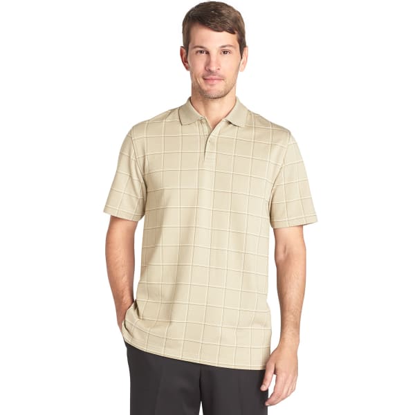 VAN HEUSEN Men's Windowpane Polo