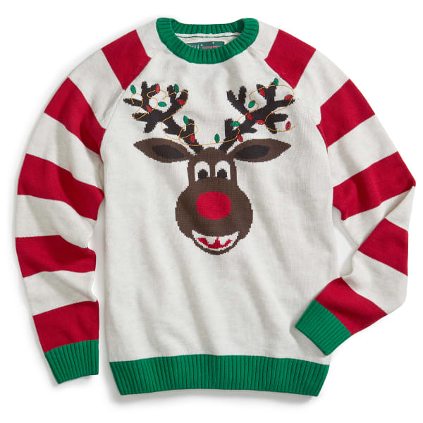 New York Giants Logo Knitted Reindeer Ugly Christmas Sweater - Banantees