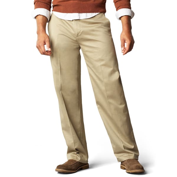 DOCKERS Men's Signature Khaki Classic Fit Flat Front Pants, Extended Sizes