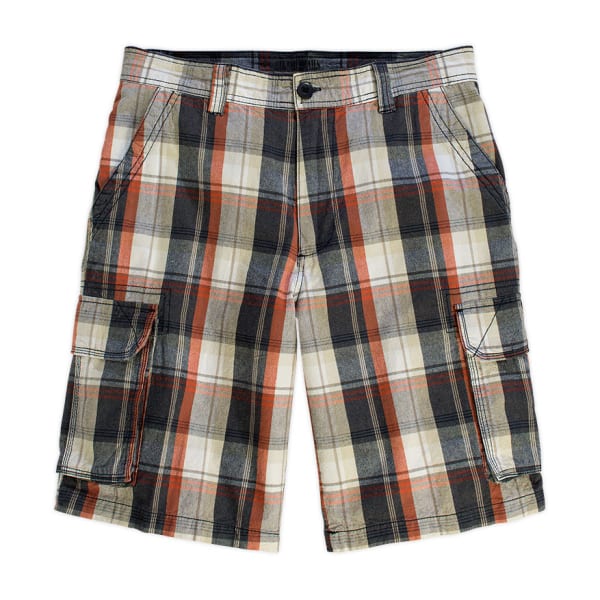 Rugged Trails Men's Plaid Cargo Shorts