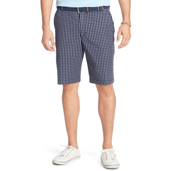 IZOD Men's Plaid Flat Front Shorts