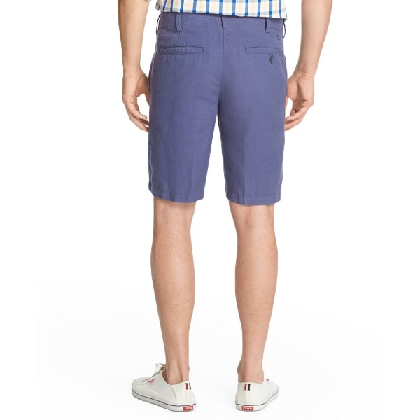 IZOD Men's Flat Front Linen Solid Shorts