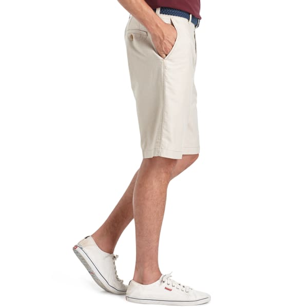 IZOD Men's Oxford Solid Flat Front Shorts