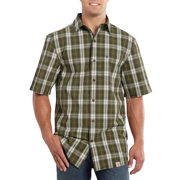 CARHARTT Men's Essential Plaid Open Collar Shirt