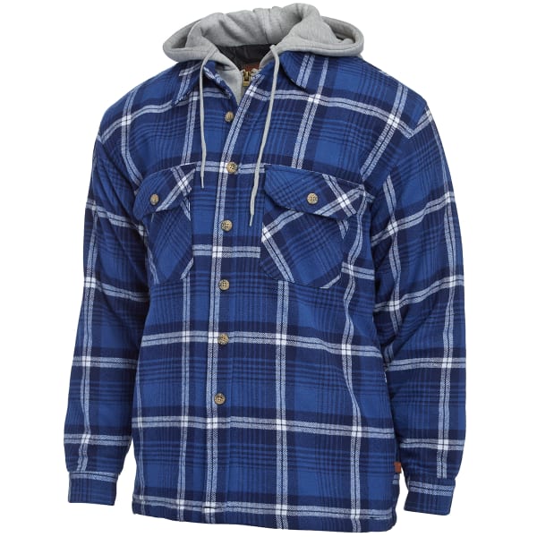 MOOSE CREEK Men's Quilted Lined Hooded Flannel