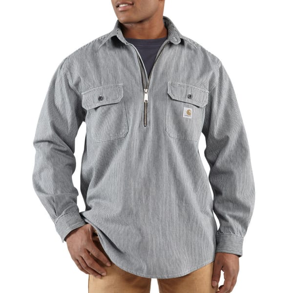 CARHARTT Men's Hickory Stripe Shirt, Extended Sizes