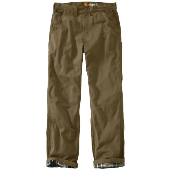 CARHARTT Men's Washed-Twill Flannel-Lined Pants