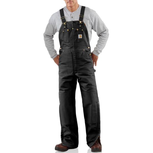 CARHARTT Men's Duck Bib Quilt Lined Overalls, Extended Sizes