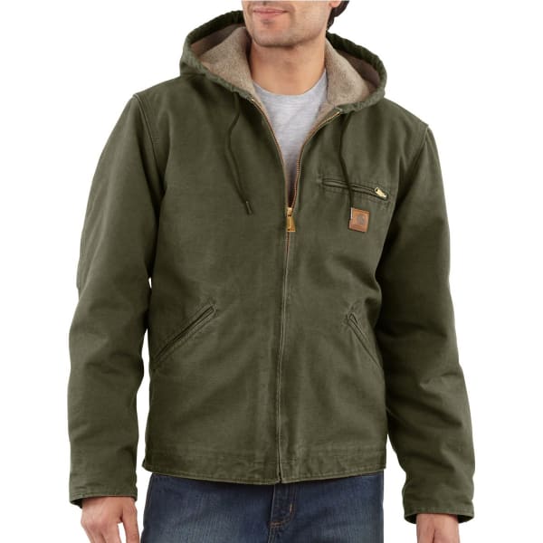 CARHARTT Men's Sandstone Sierra Sherpa Lined Hooded Jacket