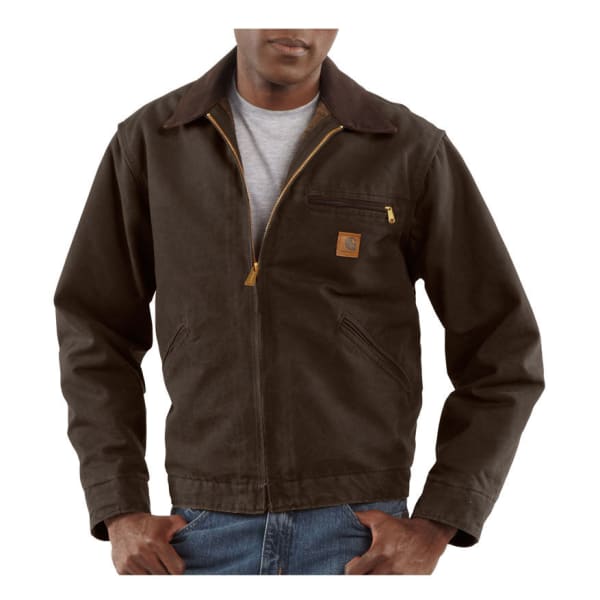 CARHARTT Men's Sandstone Duck Detroit Blanket Lined Jacket