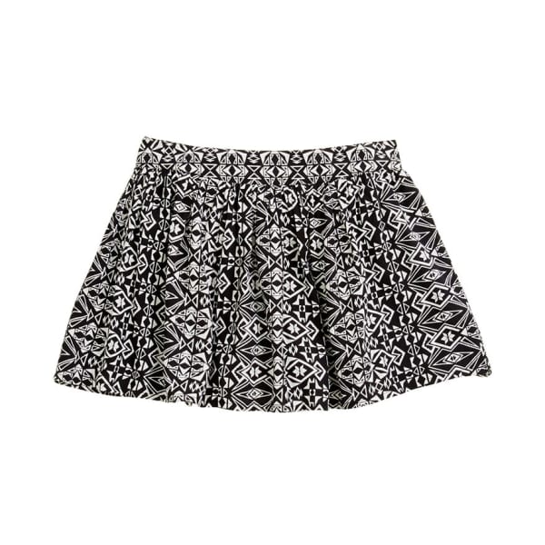 EYE CANDY Juniors' Tribal Print Skort with Exposed Zipper