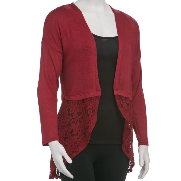 TAYLOR & SAGE Juniors' Lace Cardigan