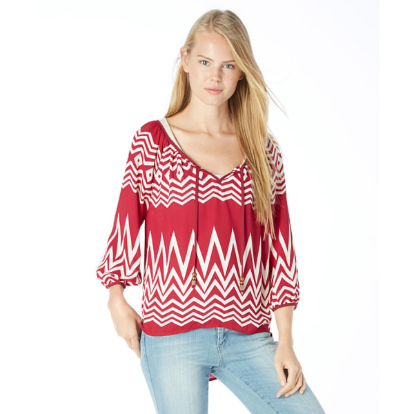 JOLT Juniors' Chevron Peasant Top