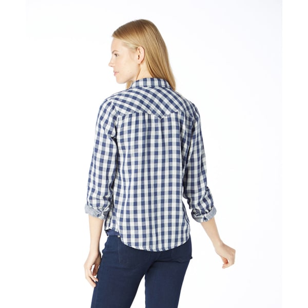 VANILLA STAR Juniors' Plaid Mix Check Shirt