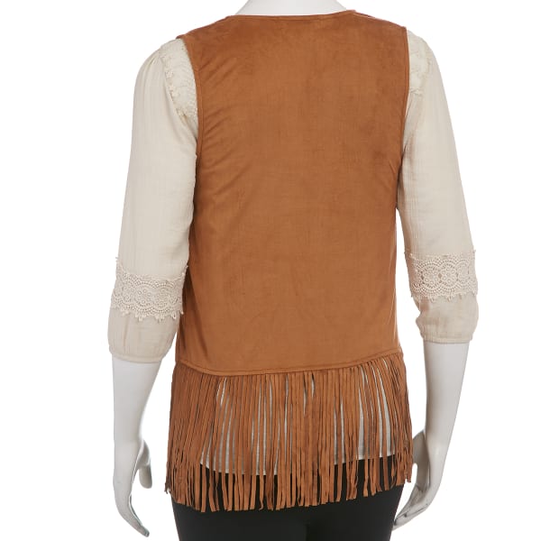 ALMOST FAMOUS Juniors' Fringe Vest