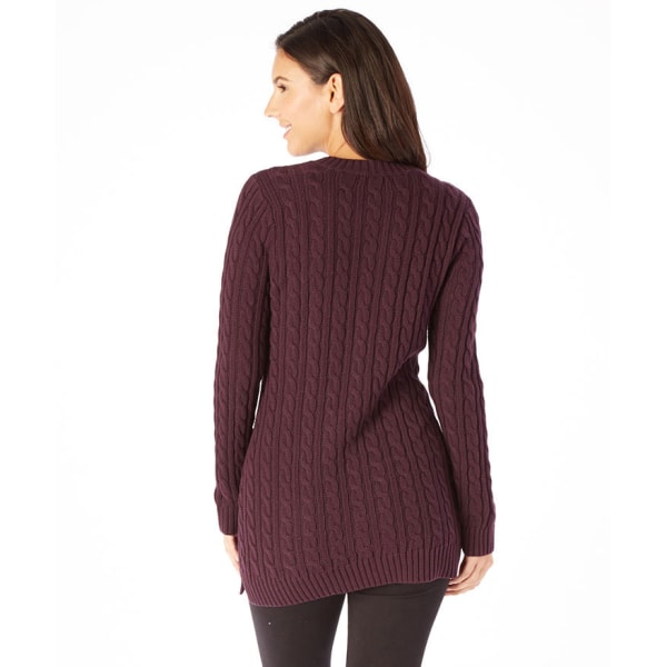 JEANNE PIERRE Women's Cable Tunic Sweater