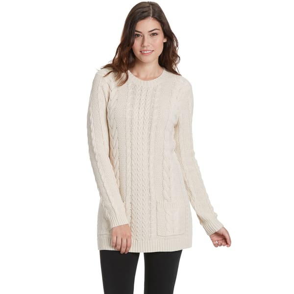 JEANNE PIERRE Women's Cable Pocket Tunic Sweater - Bob’s Stores