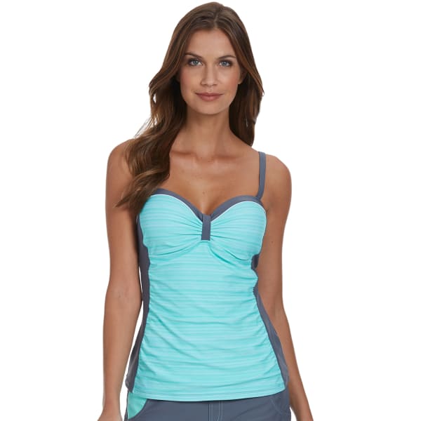 FREE COUNTRY Women's Side Panel Colorblock Underwire Tankini Top