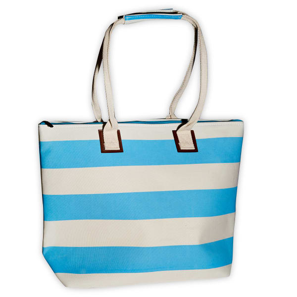 SUN "˜N' SAND ACCESSORIES 3 Stripe Tan Tote