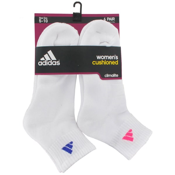 ADIDAS Women's Athletic Quarter Socks, 6-Pack