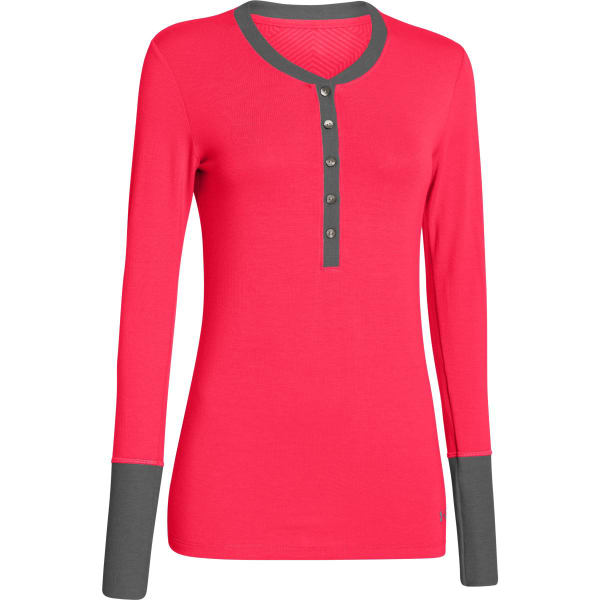 Under Armour Women's Baselayer Shirt Henley Small Long Sleeve Cold Gear