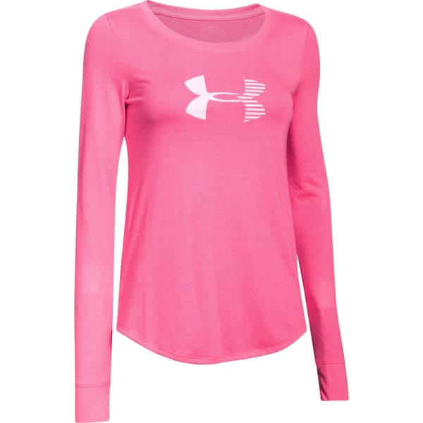 Women's Under Armour Stripe Logo Long-Sleeve Shirt