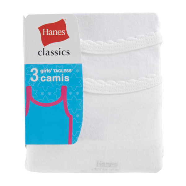 HANES Girls' Classics Camis, 3-Pack