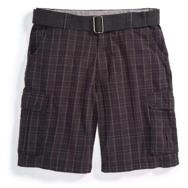 BURNSIDE Men's Belted Cargo Shorts