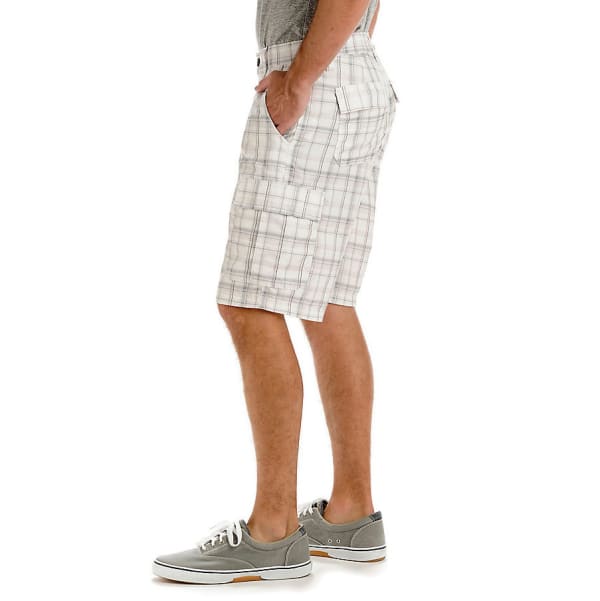 LEE Guys' Performance Cargo Plaid Shorts