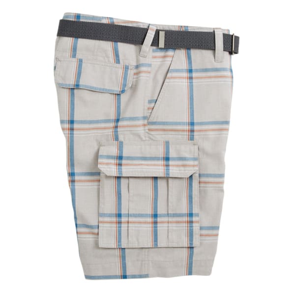 D55 Guys' Unite Plaid Stacked Cargo Shorts