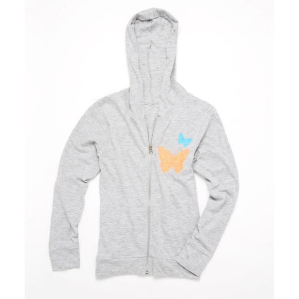 LOVE, PEACE & LIPGLOSS Girls' French Terry Zip Up Hoodie