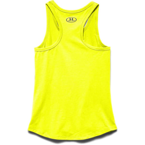 UNDER ARMOUR Girls' UA Stripe Wordmark Tank