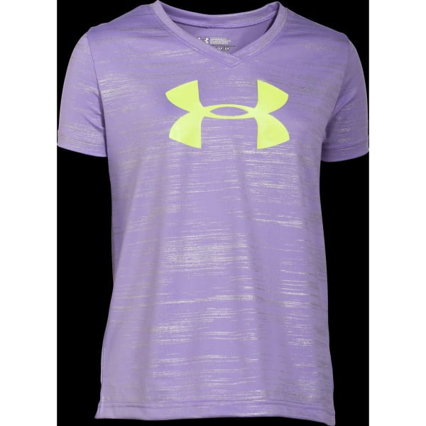 UNDER ARMOUR Girls   Tech Big Logo V-Neck Tee