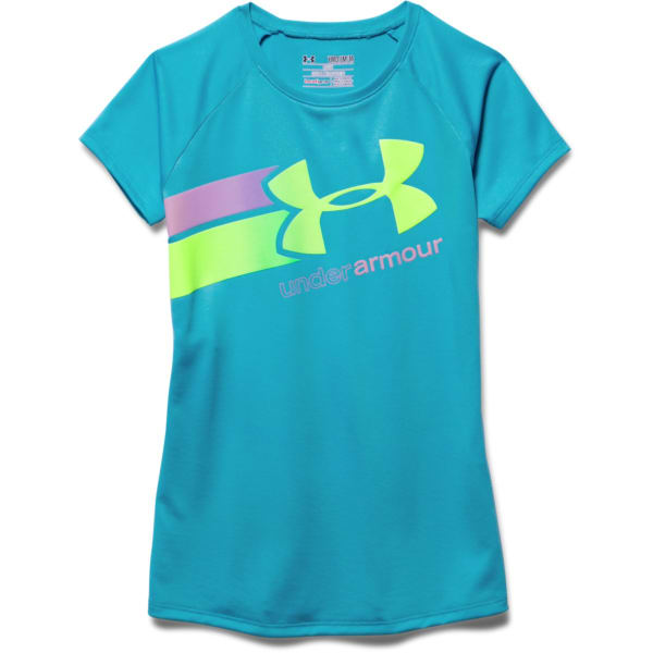 UNDER ARMOUR Girls' Fast Lane Big Logo Tee