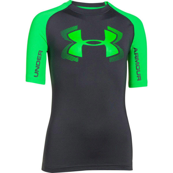 UNDER ARMOUR Boys' HeatGear Armour UPF 50 Short-Sleeve T-Shirt